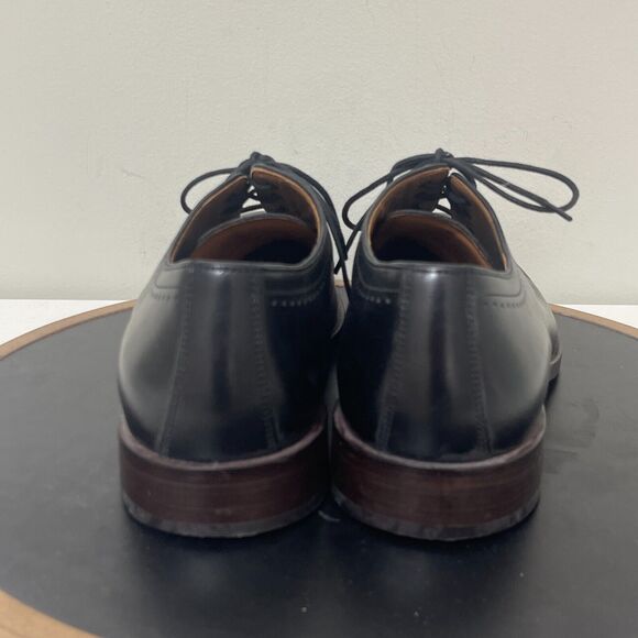 Johnston Murphy Shoes‎ Men 10.5 Henrick Plain Toe Black Full Grain Derby main image 6